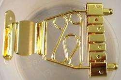 SHORT FANCY TRAPEZE TAILPIECE FOR ARCHTOP GUITAR gold  