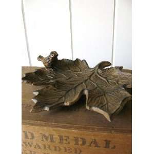  Tanya  Bird on Maple Leaf Tray Cast Iron