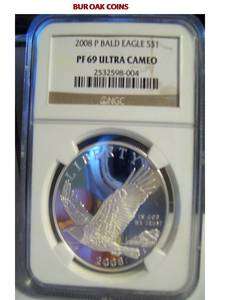 2008 Bald Eagle $1 Silver Proof NGC PF 69 UCAM  