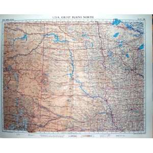  Colour Map 1957 North America Omaha Nebraska Wyoming