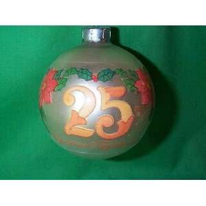  Twentyfifth Christmas Together Glass Ball 1980 hallmark 