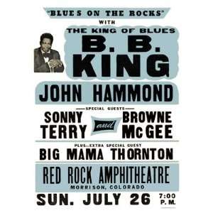  Retro Music Prints Blues Concert   BB King   15.6x11.7 