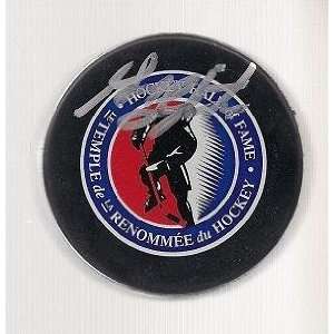  Signed Guy Lapointe Puck   Hall Of Fame