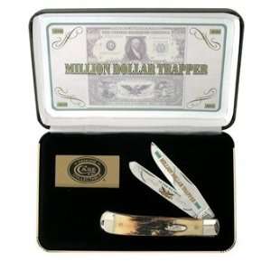  CASE XX Million Dollar Trapper Gift Set Bone Stag 4 1/8 