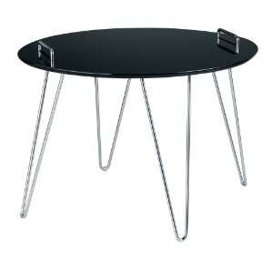  Adesso Clips Oval Table, Black/Steel