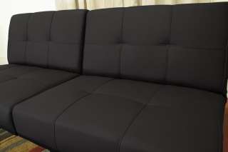 EUDOR black MODERN futon sleeper SOFA BED contemporary  