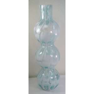 Global Views Murano Glass Vase Tall Blue White Retro 