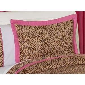    Cheetah Pink Pillow Sham by JoJo Designs Black