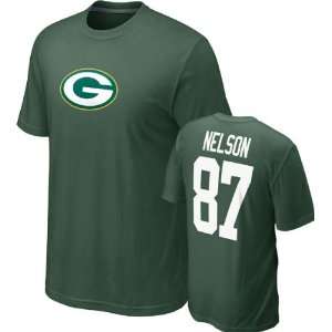 Jordy Nelson #87 Green Nike Green Bay Packers Name & Number T Shirt