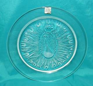   Plate Annual Plate Crystal France Signed Art Glass Cristal  
