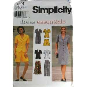  Simplicity 7524 Sewing Pattern Misses Dress or Top,Skirt 
