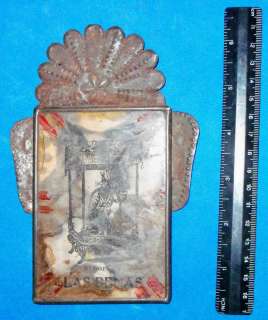 New Mexico ?/ Mexico ? Tinwork frame with Saint Picture (Las Penas 