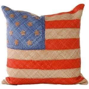   Wovens Nation on Vacation Faded Glory Leather Pillow
