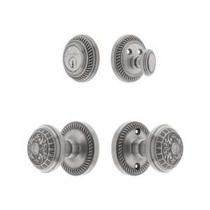   with Windsor Knobs Keyed Alike in Antique Pewter with 2 3/8 Backset