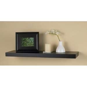   Rectangular Shelf w Black Finish & Bracketless Design