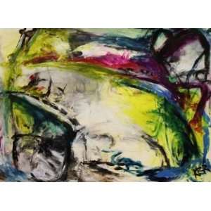  Toxic Lime   Color Abstract Painting, Original Painting 