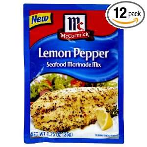 McCormick Marinade Mix, Lemon Pepper Dry, 1.2500 ounces (Pack of12 