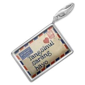 FotoCharms I Love You Korean Love Letter from Korea   Charm with 