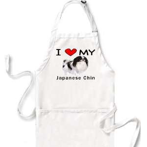  I Love My Japanese Chin Apron