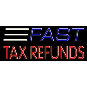 Neon Sign   Fast Tax Refunds   Large 13 x 32  Grocery 