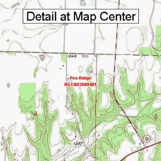  USGS Topographic Quadrangle Map   Pea Ridge, Arkansas 