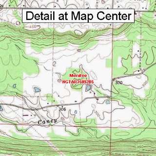  USGS Topographic Quadrangle Map   Menifee, Arkansas 