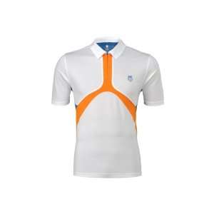  K swiss Mens colorblocked Polo, Color White/Deep Water 
