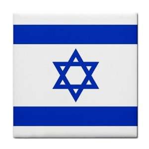 Israel Flag Tile Trivet