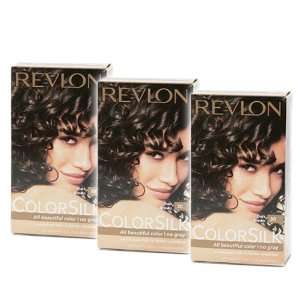  Revlon ColorSilk Haircolor #30 Dark Brown 3 PACK Beauty