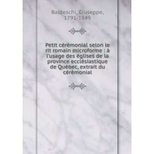   bec, extrait du cÃ©rÃ©monial Giuseppe, 1791 1849 Baldeschi Books