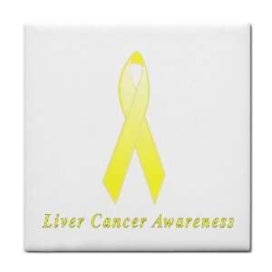 Liver Cancer Awareness Ribbon Tile Trivet