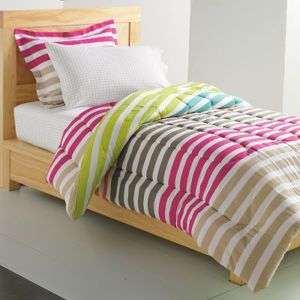 NEW STUDENT LOUNGE FULL / QUEEN QUAD STRIPED BED SET FS  