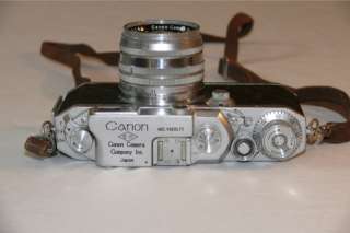 Canon E.P Rangefinder Film Camera W/ 50mm 11.8 Lens, , As 