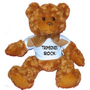  Trombones Rock Plush Teddy Bear with BLUE T Shirt Toys 