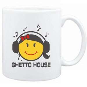  Mug White  Ghetto House   female smiley  Music Sports 
