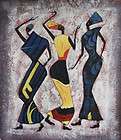 AFRICAN FAMILY Signed Original Canvas Art Oil Painting  