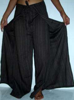 Thai Cotton Wrap Yoga Pants FREESIZE Dark Brown NWOT  