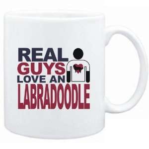 Mug White  Real guys love a Labradoodle  Dogs  Sports 