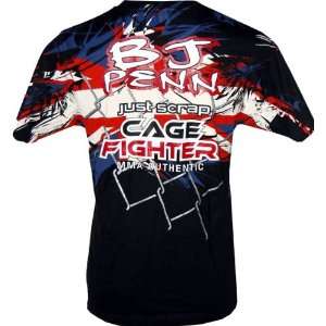  Cage Fighter BJ Penn Blast Black T Shirt (Size2XL 