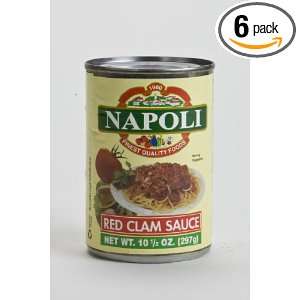 Napoli Red Clam Sauce 10oz (Pack of 6)  Grocery & Gourmet 