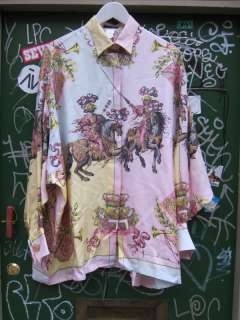 Vintage Gianni Versace Couture Atelier Silk Horse Print Shirt 1992 