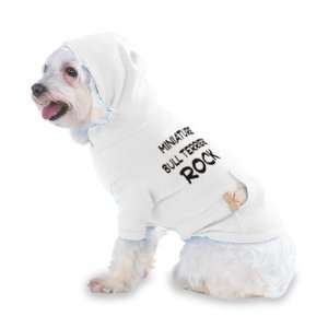  Minature Bull Terriers Rock Hooded (Hoody) T Shirt with 