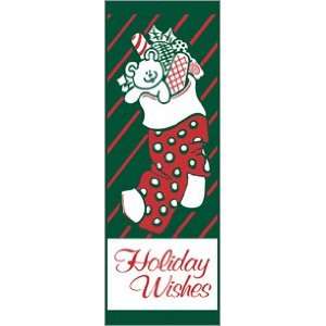  30 x 84 in. Holiday Banner Holiday Wishes Stocking