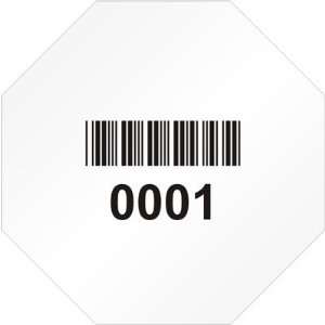  Custom Label With Barcode, 2 x 2 Tamperproof Void 