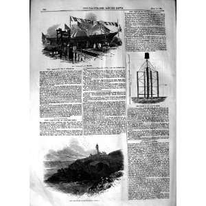   1847 BANSHEE MAIL SHIP LIGHTHOUSE TREVOSE BEACON SANDS