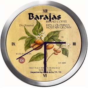  BARAJAS 14 Inch Coffee Metal Clock Quartz Movement 