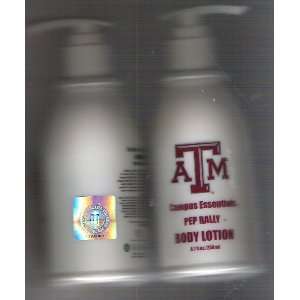 Texas A&M Officially Licensed Campus Essentials Pep Rally Body Lotion 