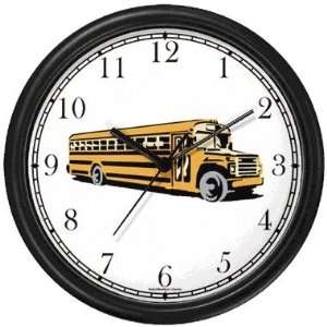  Yellow School Bus No.1 Wall Clock by WatchBuddy Timepieces 