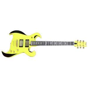  Tregan Syren Guitar   Yellow/black Musical Instruments