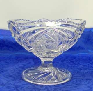 McKee Glass Aztec Double Buzz Saw Compote/Footed Bowl EAPG Antique 